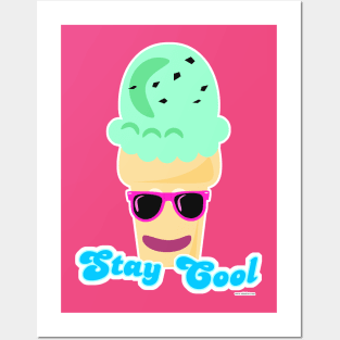 Stay Cool Like a Cone Posters and Art